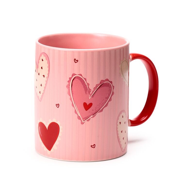 Amore hartjes porselein mok
