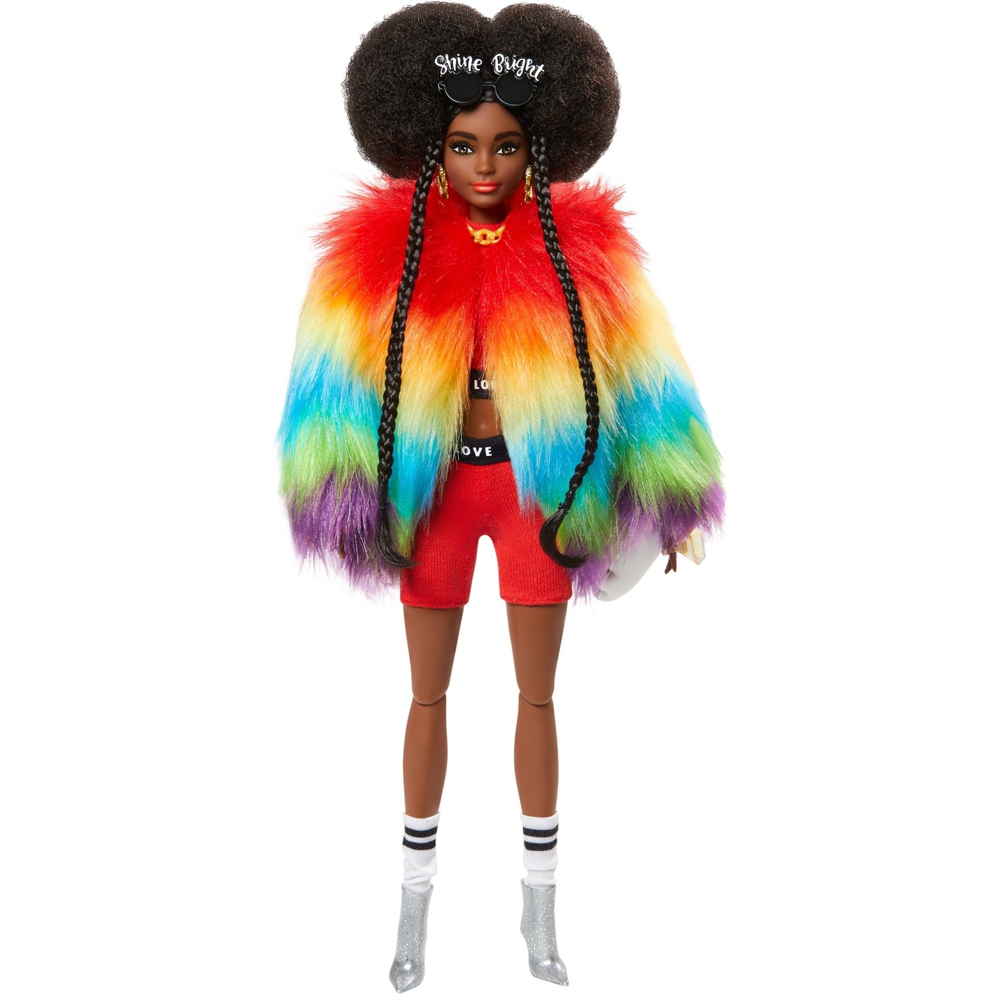 Mattel Extra Doll 1 Regenboogjas met Poedel