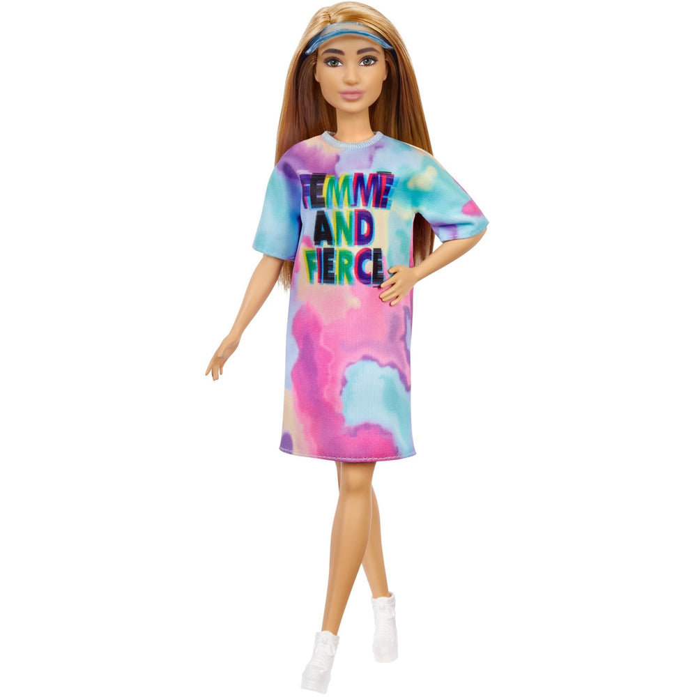 Mattel Fashionistas Doll 159 Tie-Dye T-shirtjurk