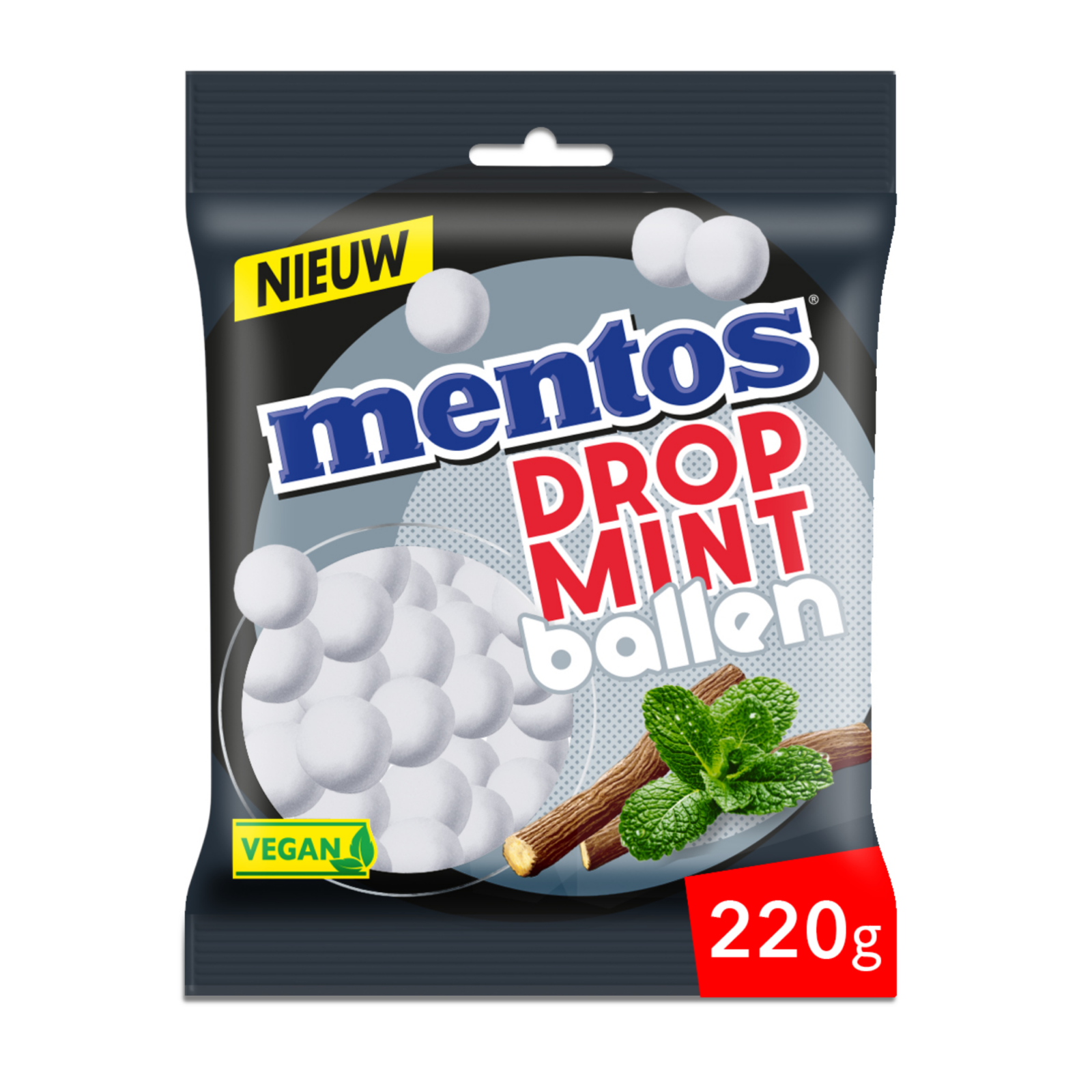 Mentos dropmint ballen zak (12x 220gr)
