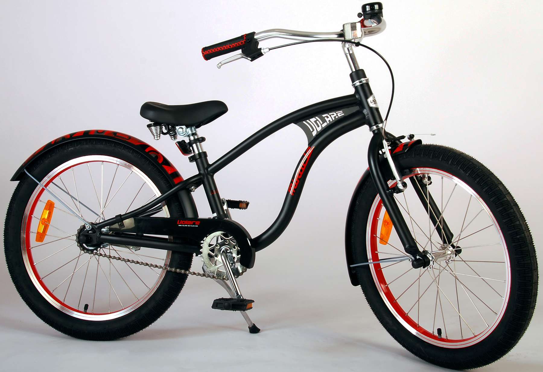 Volare Miracle Cruiser Kinderfiets - Jongens - 20 inch - Mat Zwart - Prime Collection