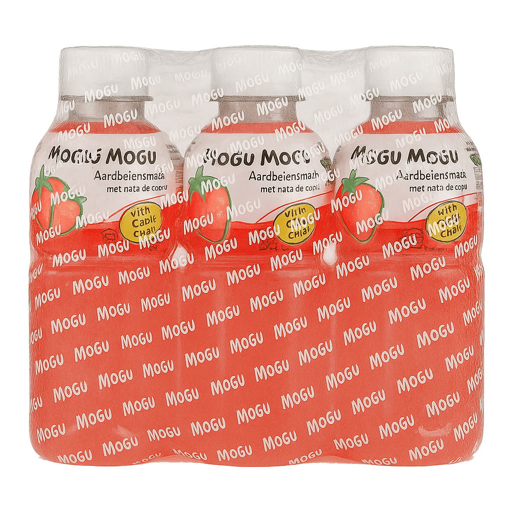 Mogu mogu aardbei fles (6x 320ml)