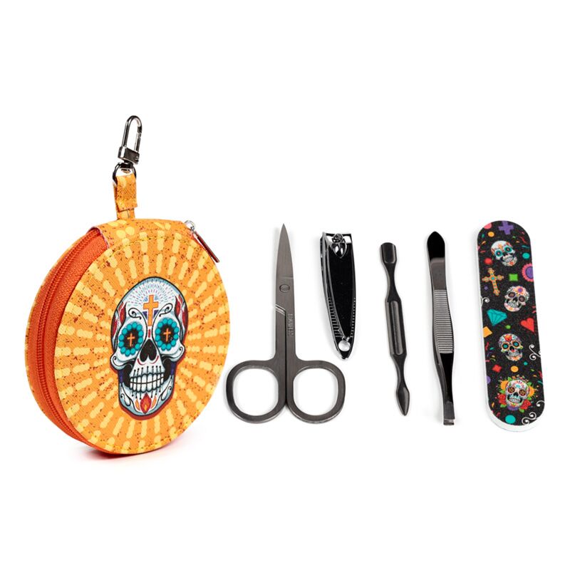 Dia de los muertos 5-delige manicureset met rits