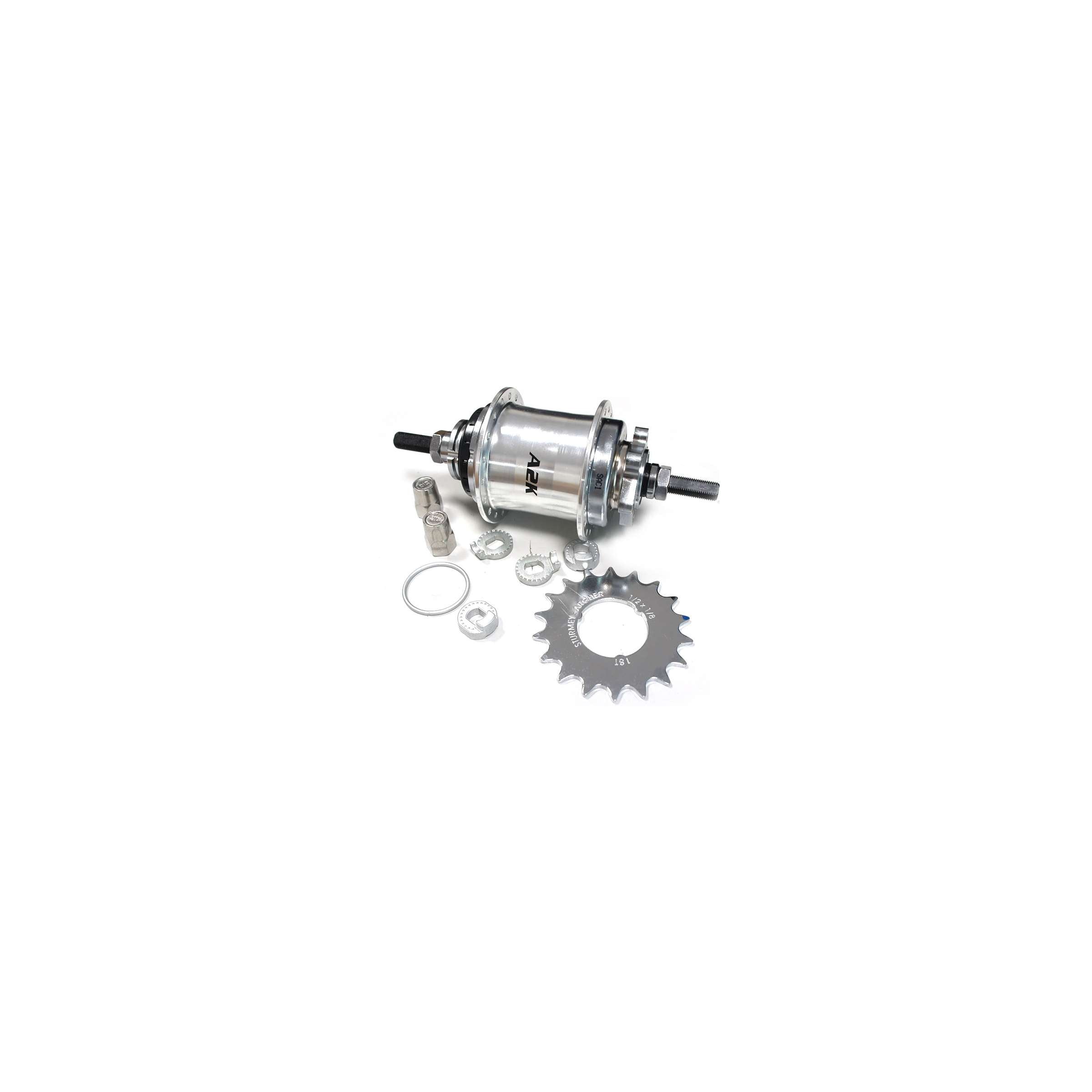 Sturmey archer versnellingsnaaf onderdelenset automatic a2k dual. automatic hub st.a. disc 36l. silver