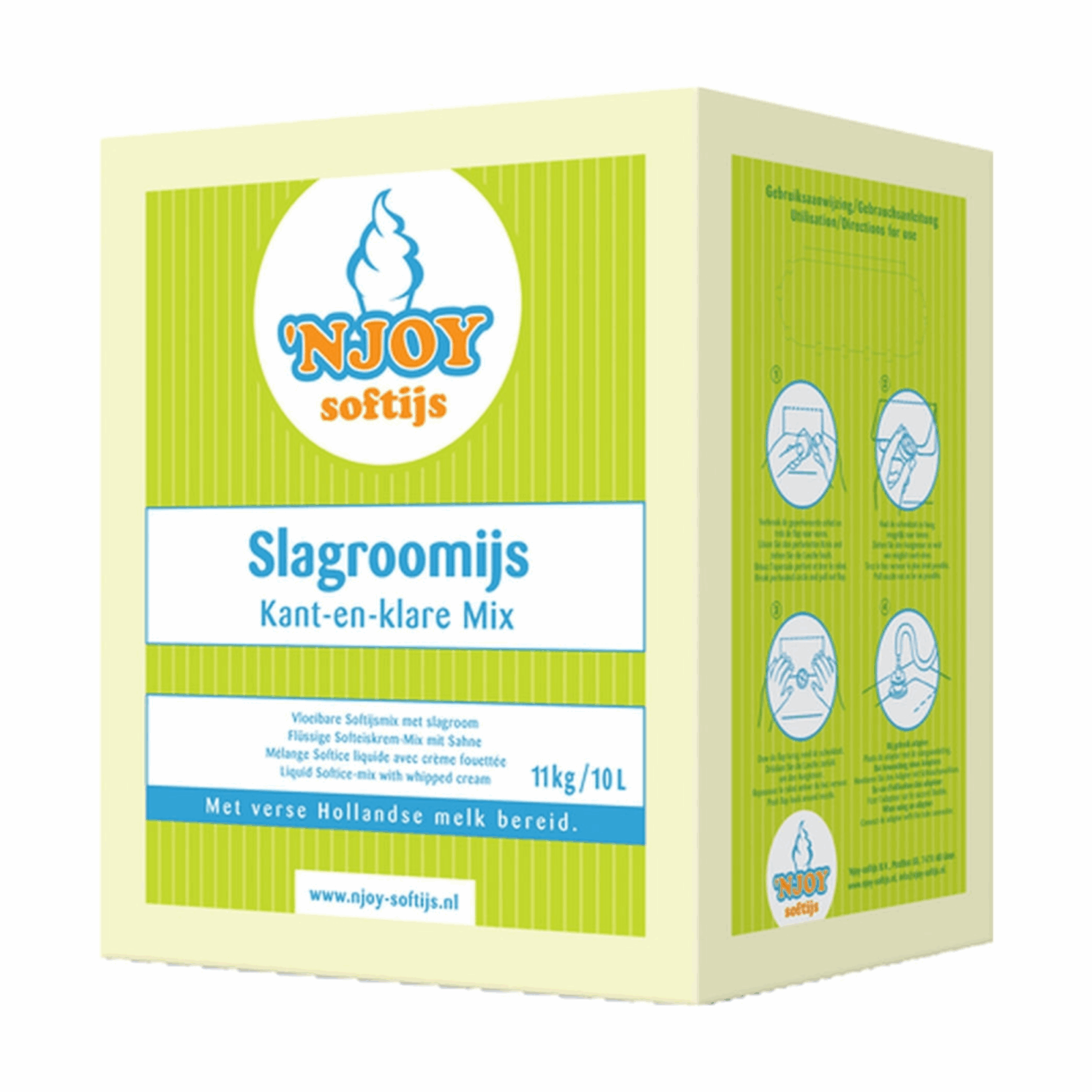 Njoy slagroomijs vloeibaar ijsmix (10 liter)