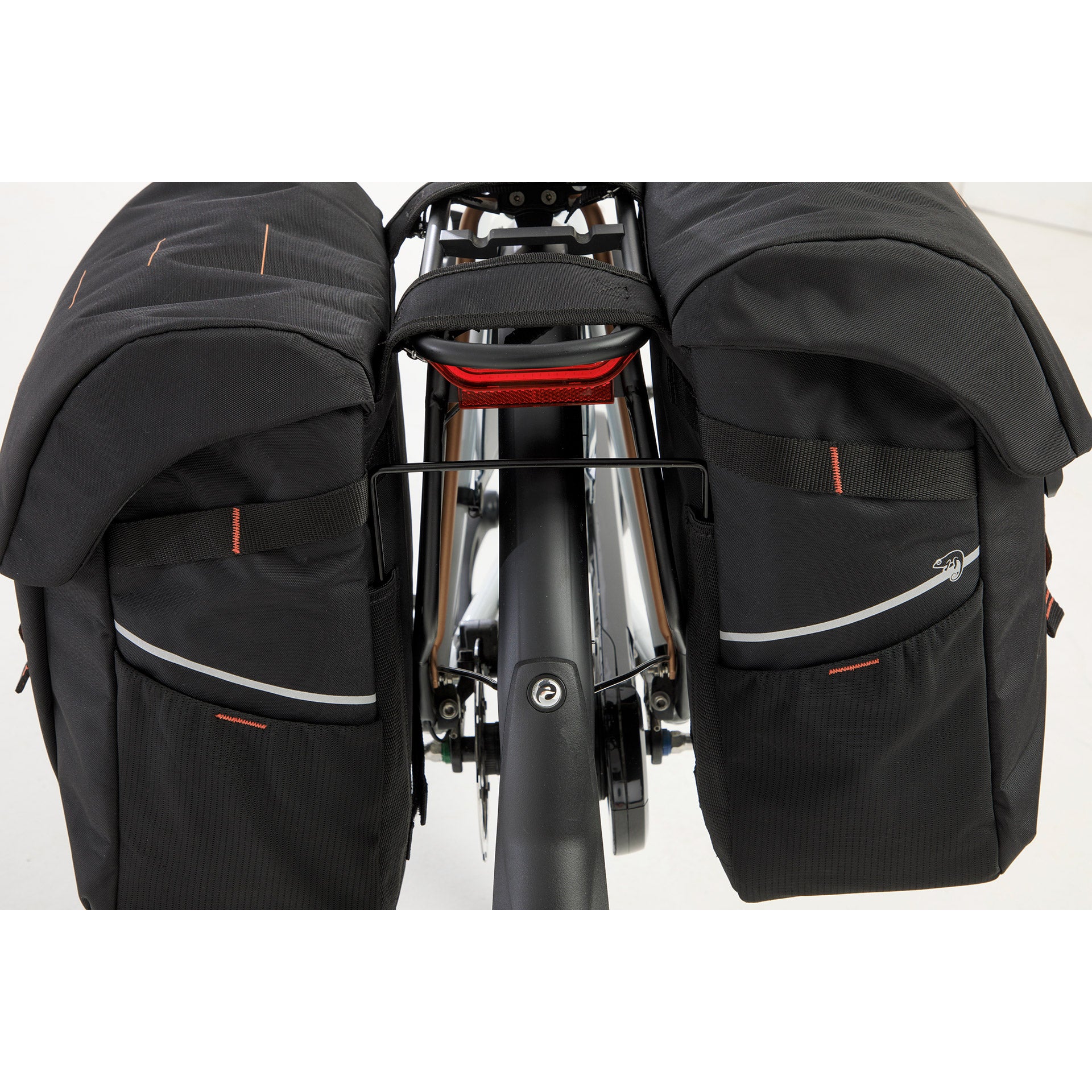 Newlooxs tas new looxs vigo dubbel | zwart oranje | 40l