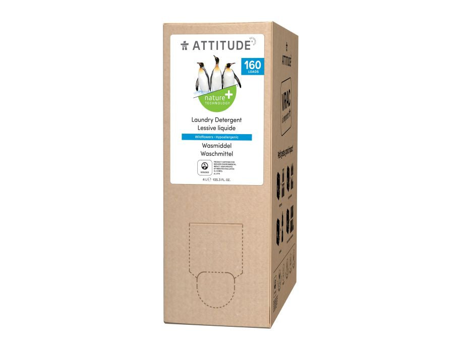Attitude nature+ - wasmiddel slab - 4l - wilde bloemen 160 wasjes