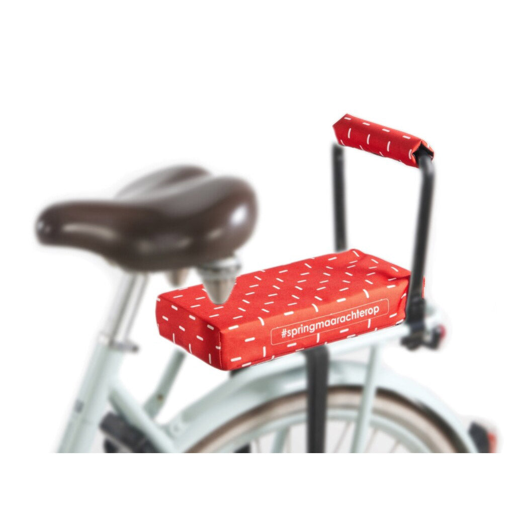 Newlooxs nietverkeerd bagagedrager zitje 32x15x5cm mystery strepen rood