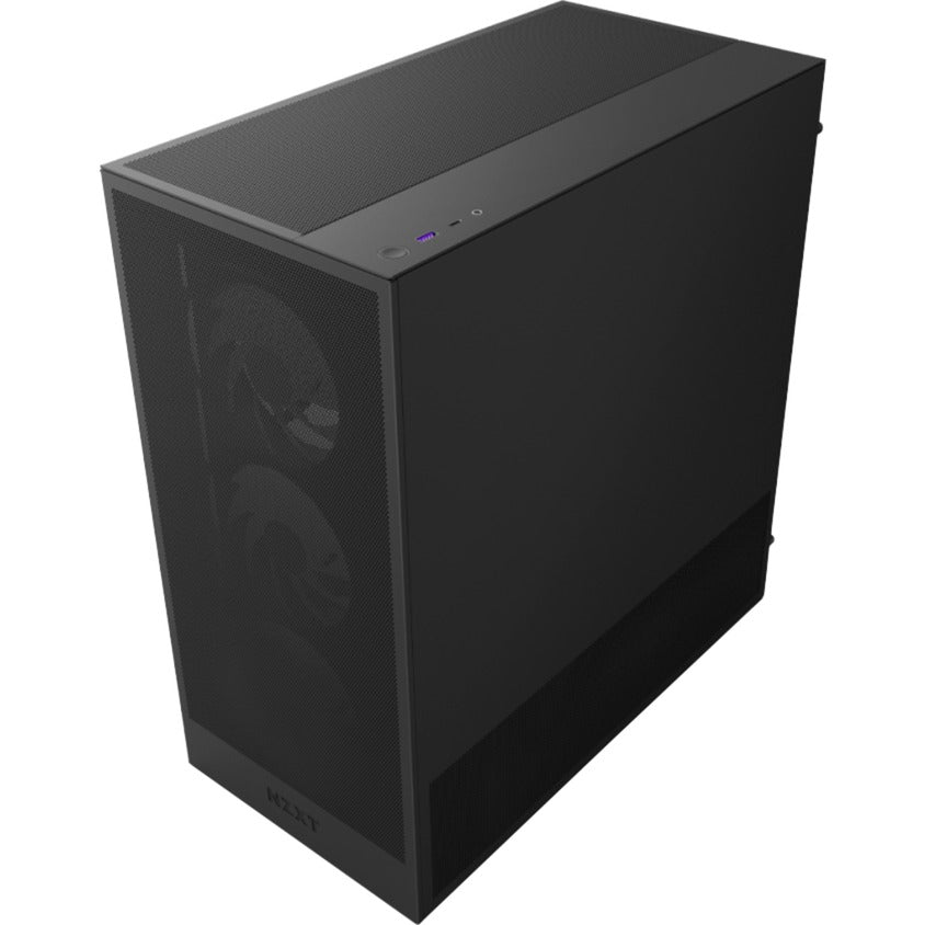 Nzxt h5 flow rgb v2 midi tower behuizing (zwart | 1x usb-a | 1x usb-c | rgb | tempered glass)