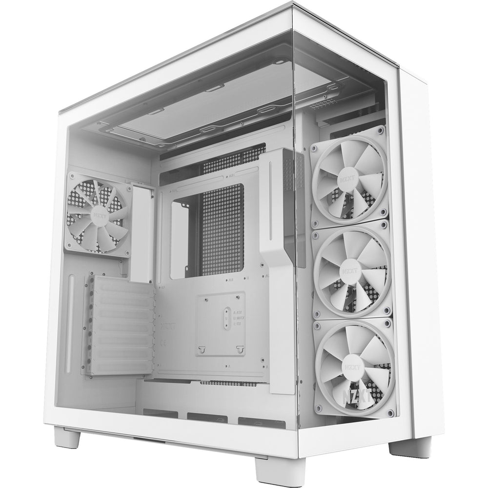 Nzxt h9 elite midi tower behuizing (wit | 2x usb-a | 1x usb-c | rgb | tempered glass)