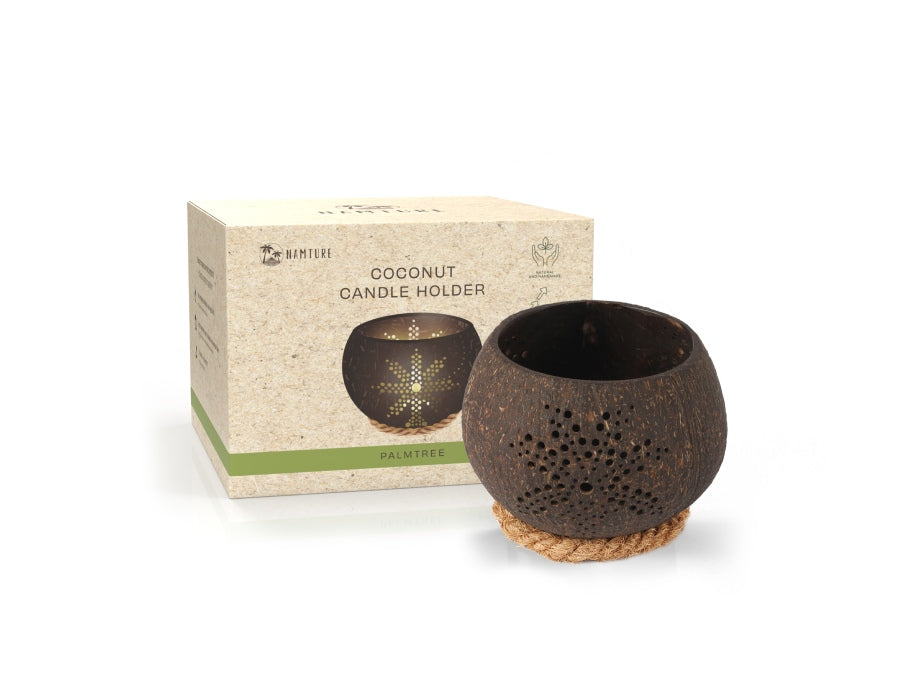 Namture Kokosnoot Kaarsenhouder Palmboom