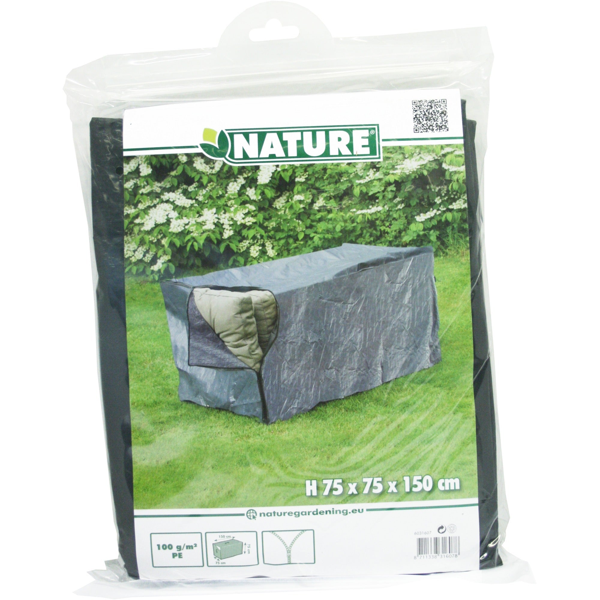 Nature tuinmeubelafdekhoes voor loungekussens (verschillende vormen) afdekking (grijs, 6031607)