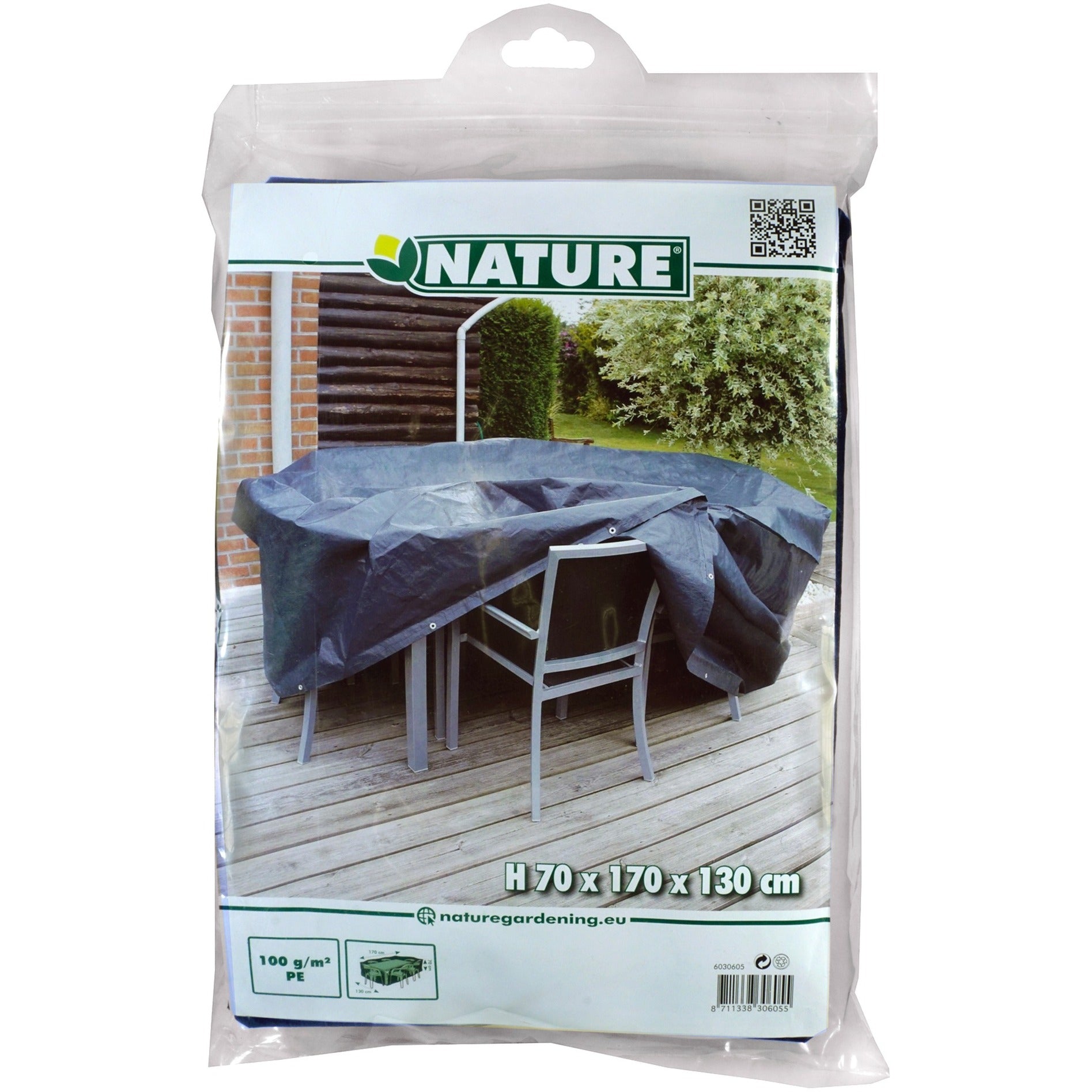 Natuur Natuur Tuinmeubelafdekhoes voor rechthoekige tafel en sto