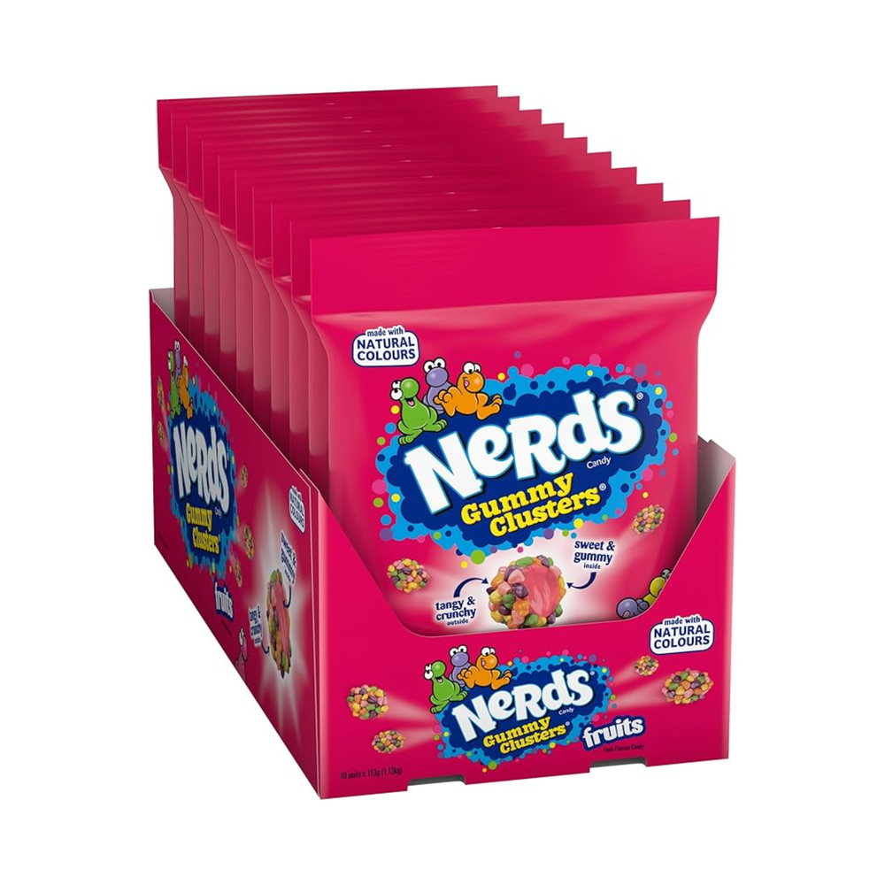 Nerds gummy clusters fruits zakje (10x113 gram) (bol)