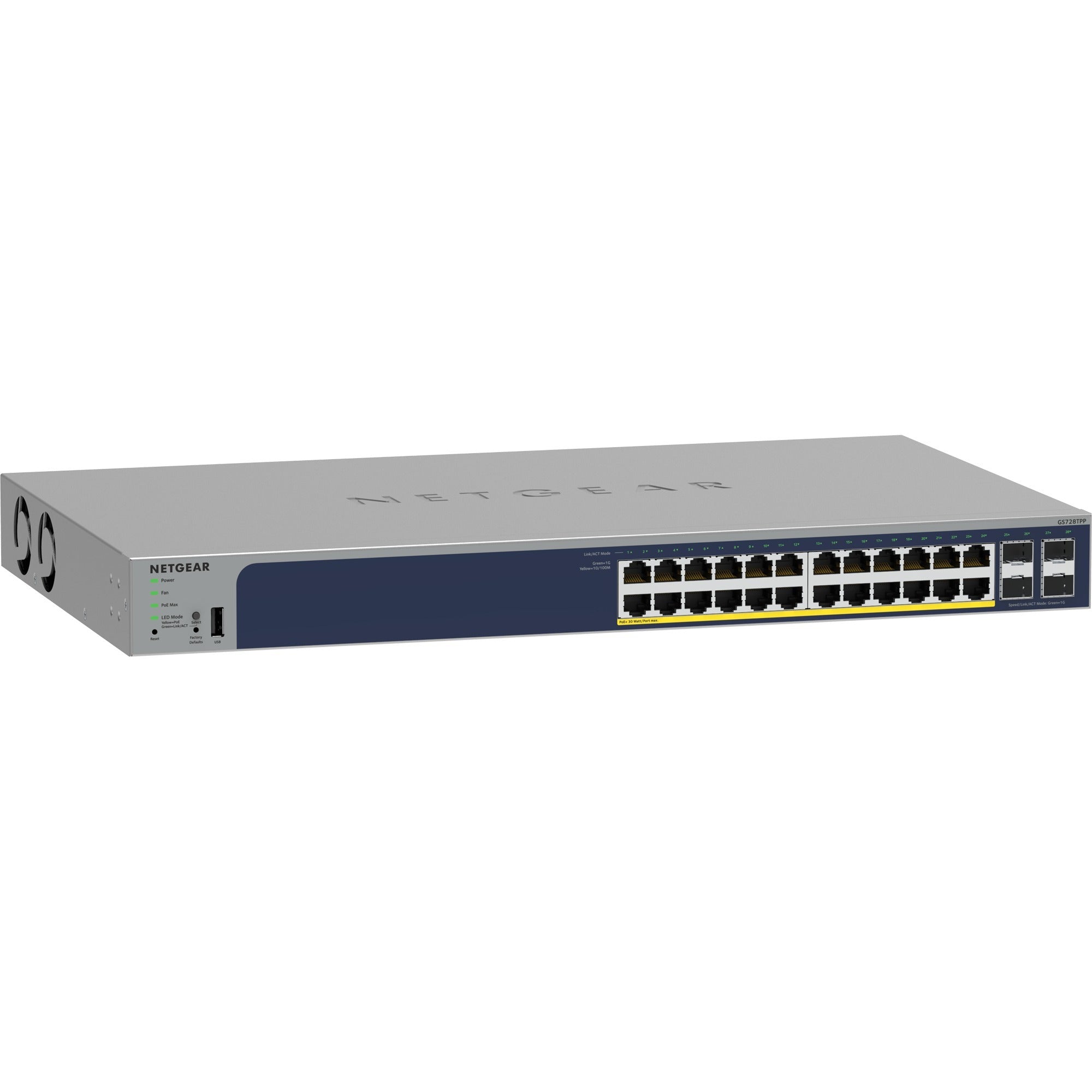 Netgear 24-Port Gigabit Ethernet PoE+ Switch with 4