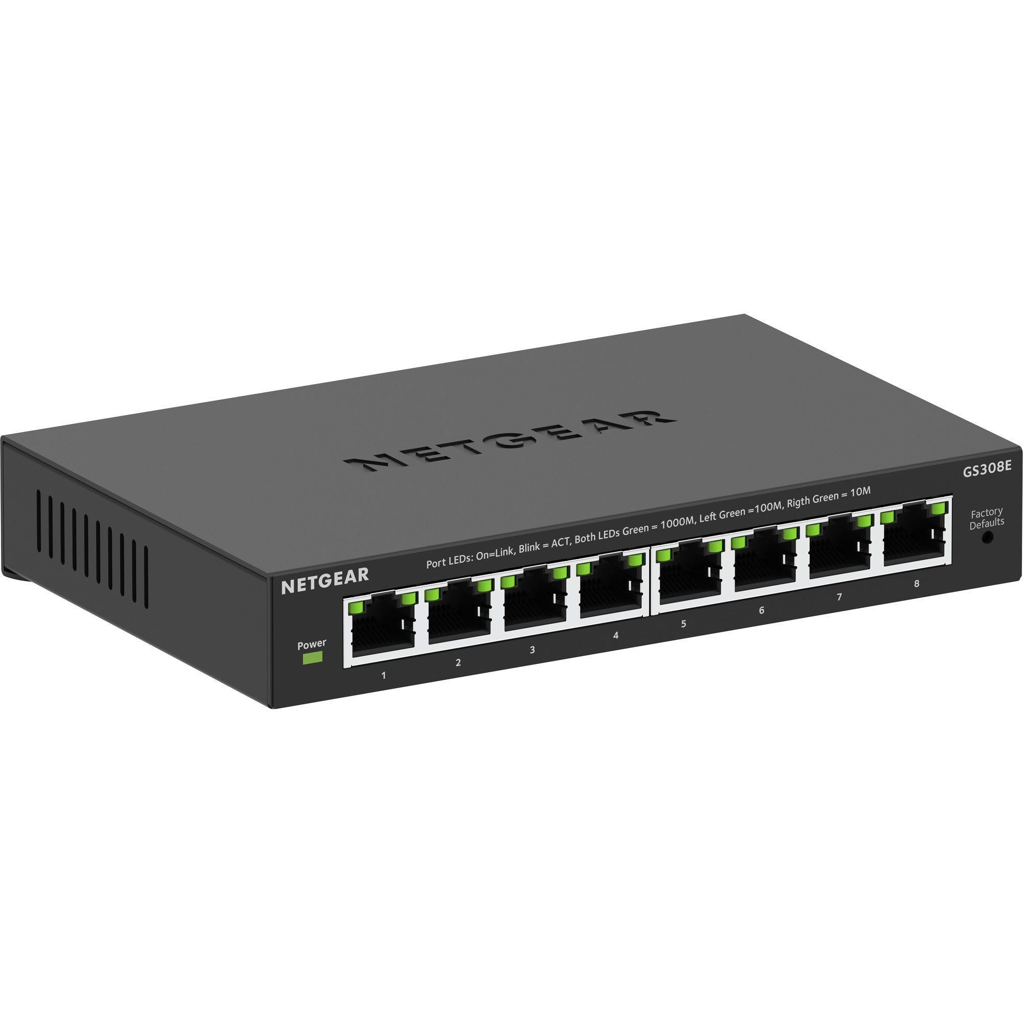 Netgear Netgear 8-poorts Gigabit Ethernet Plus-switch (GS308Ev4)