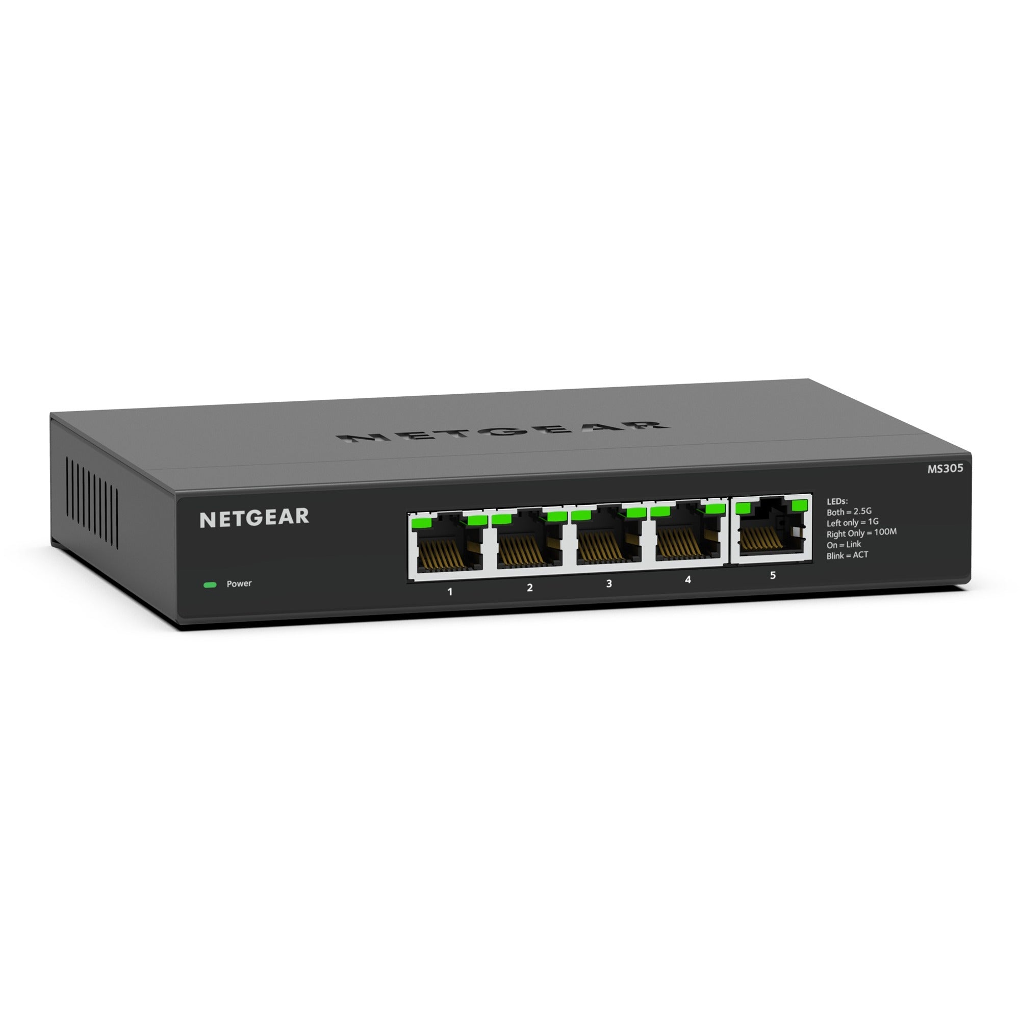 Netgear ms305 5-poorts multi-gigabit 2.5g ethernet unmanaged switch (zwart)
