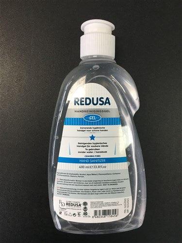 Redusa hand cleansing gel 400ml disinfectant 70% alcohol