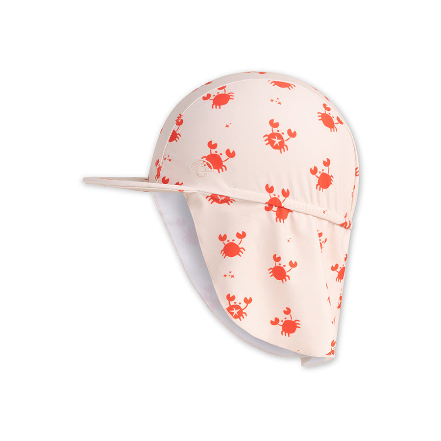 Slechtgehumeurd | beige rood uv zonnepetje