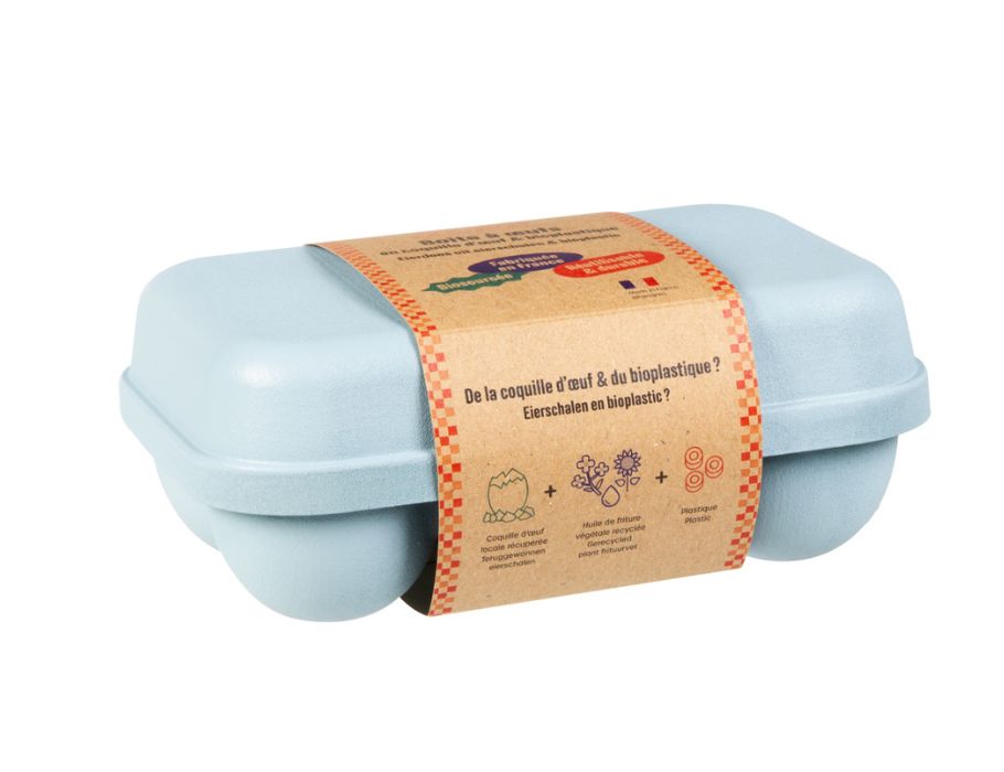 Ah! tafel! eierdoos voor 6 eieren - blauw