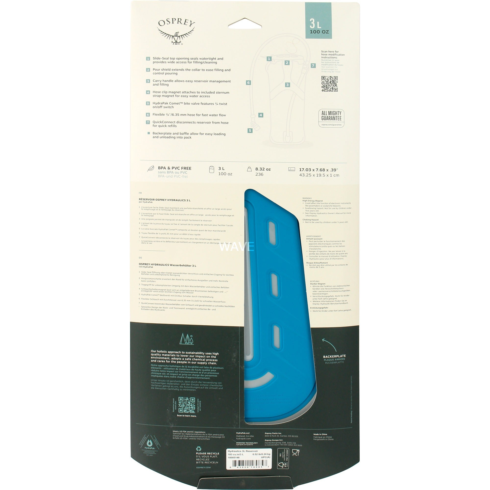 Osprey Hydraulics 3L-reservoir
