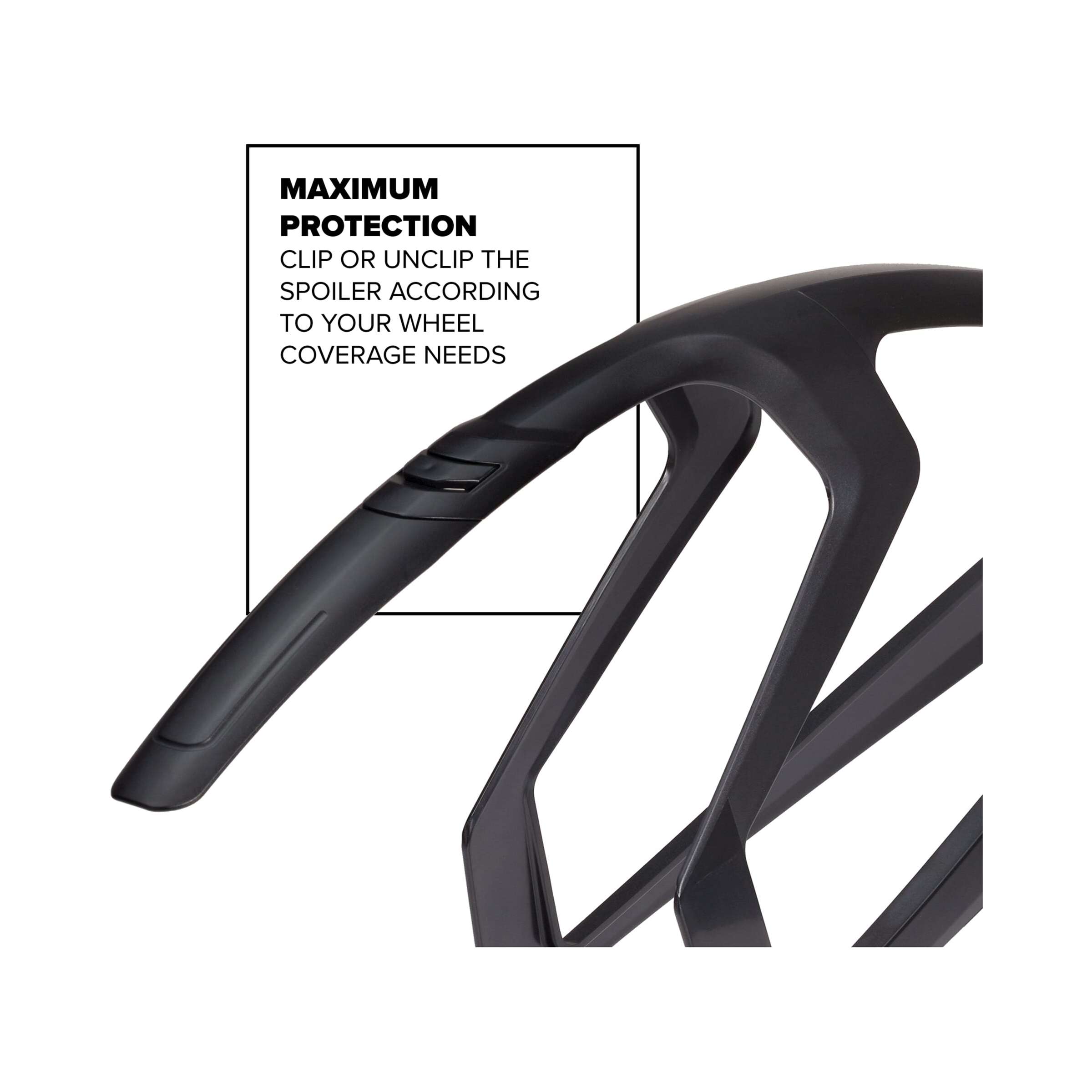 Polisport spatbordset 28 r-mud 32mm - zwart