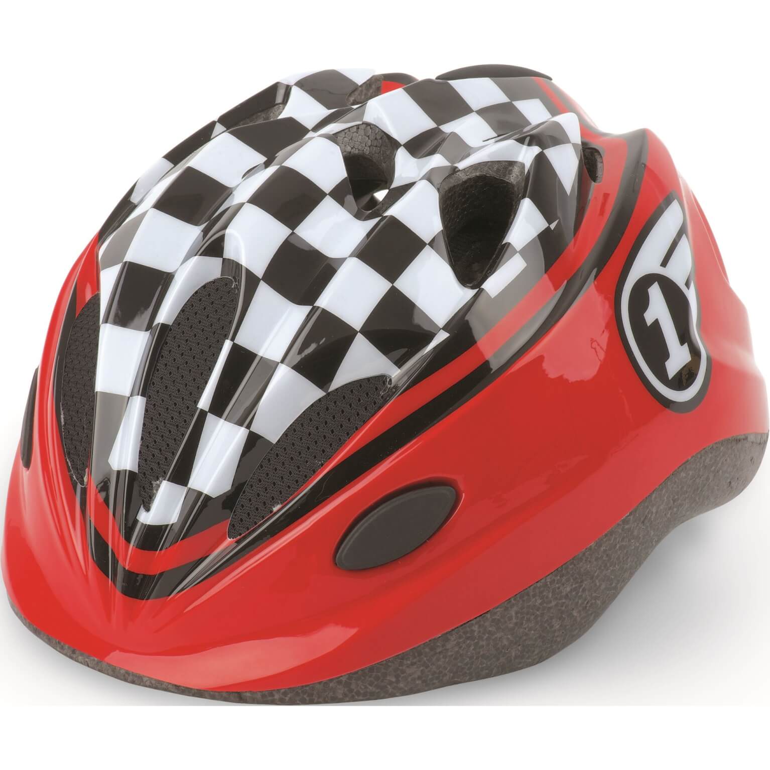 Polisport Kinderhelm Race. maat: XS (46 53 cm), kleur: rood zwart