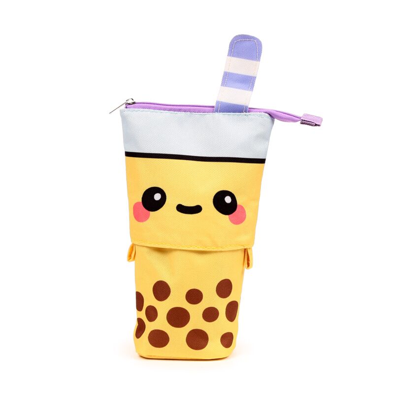 Foodiemals boba de bubble tea pop up canvas potloodetui