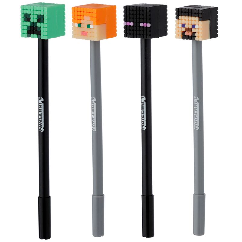 Union minecraft fijnschrijver pen siliconen top (alex steve creeper enderman)