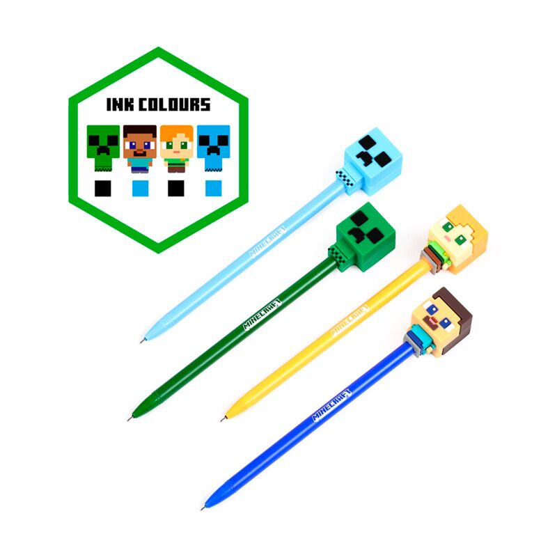 Union set van 4 uitwisbare pennen minecraft chibi top