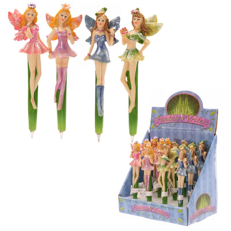 Fantasy fee kunsthars pen - zwart