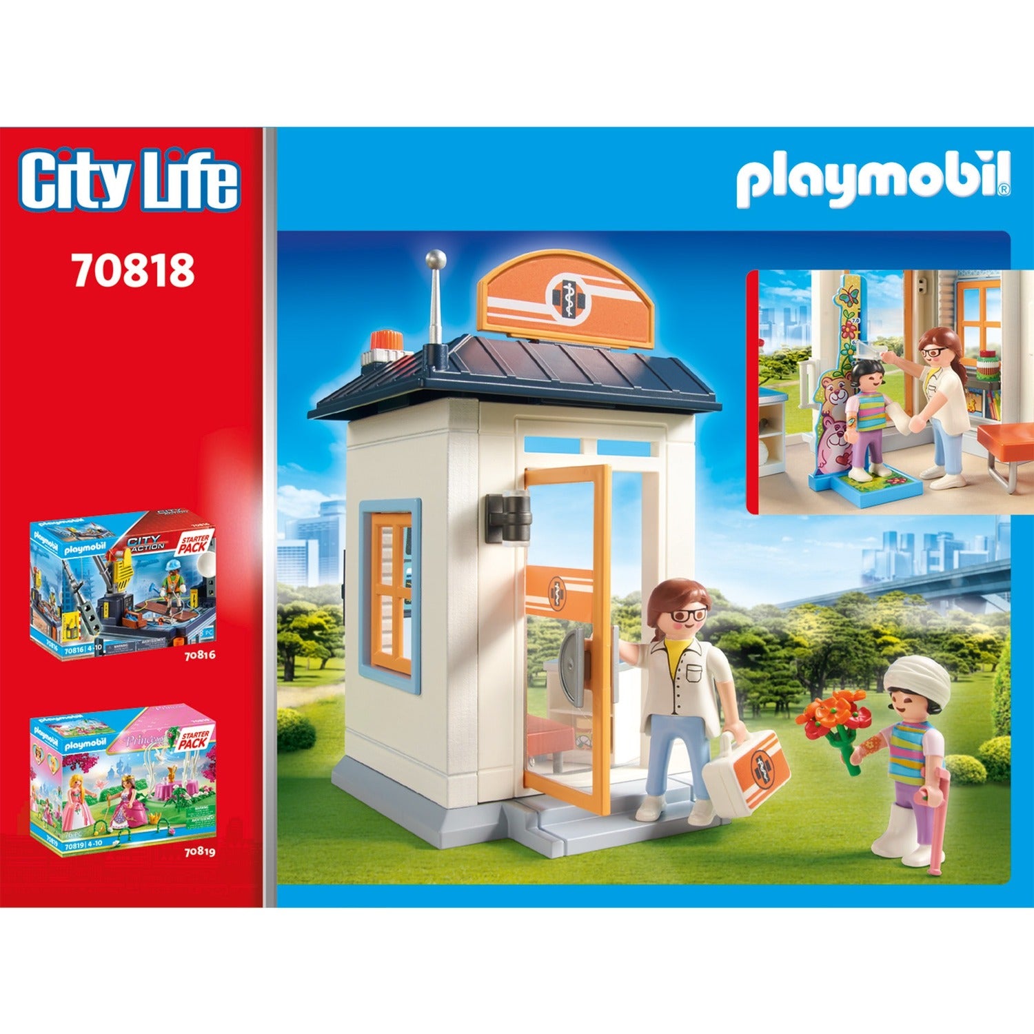 PLAYMOBIL City Life Starterset Kinderarts 70818