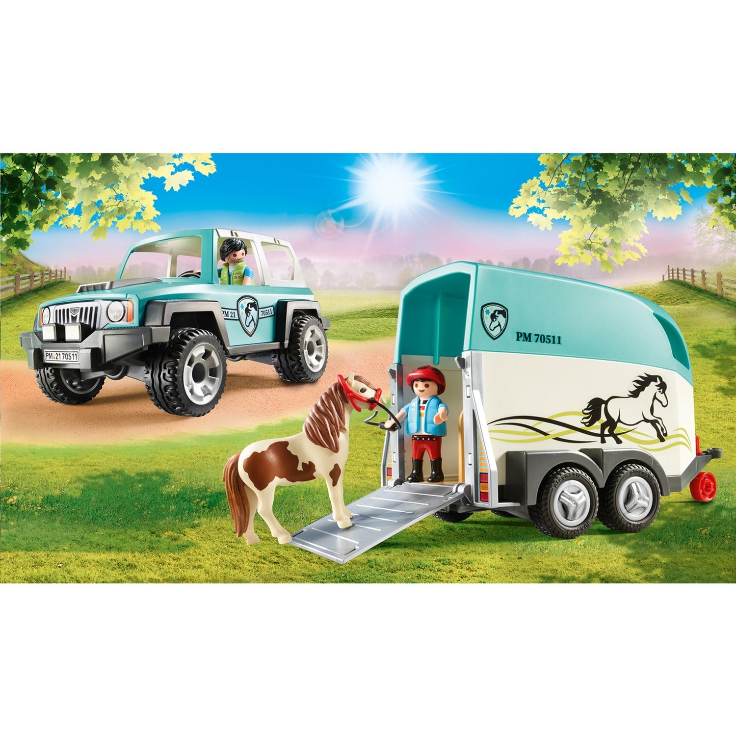 PLAYMOBIL Country Auto met Aanhanger 70511