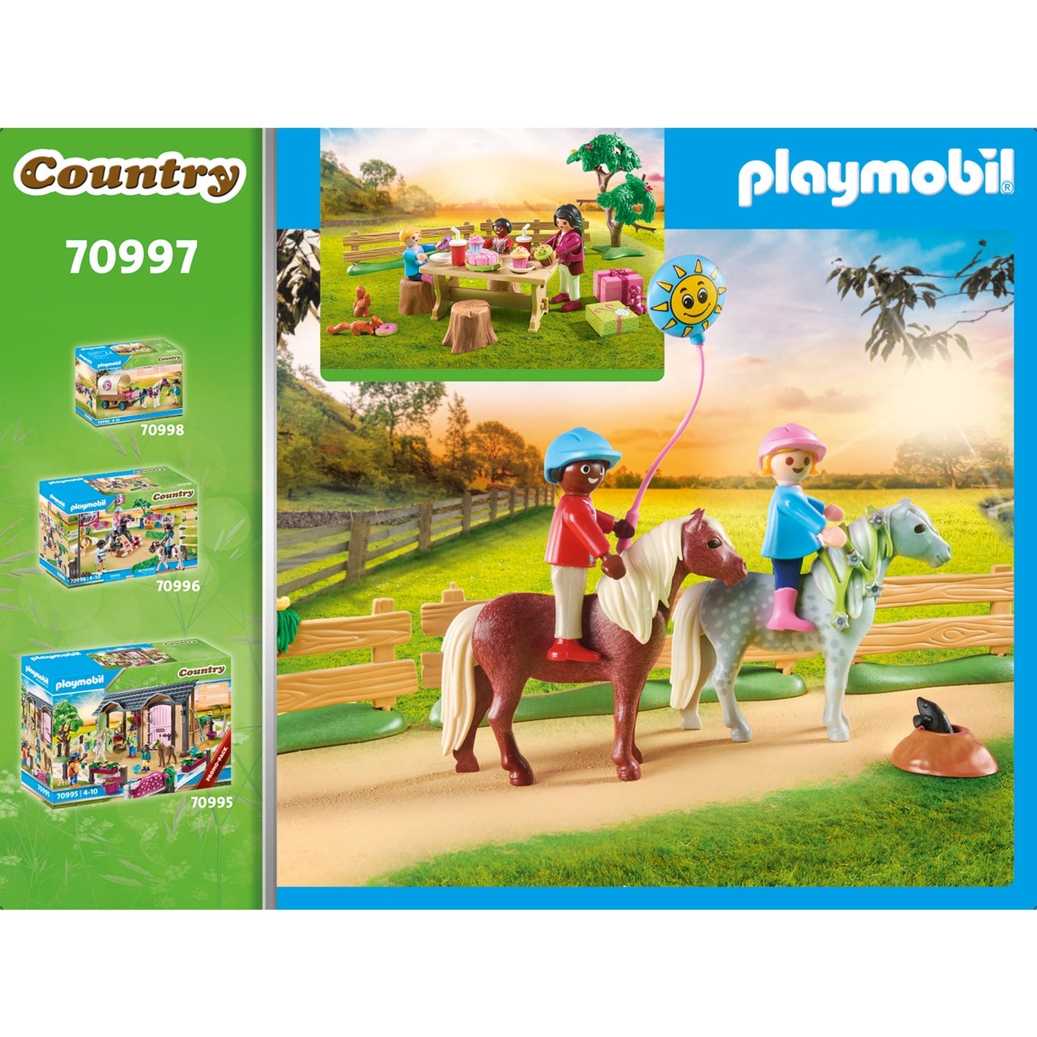 PLAYMOBIL Landelijke Kinderverjaardagsfeestjes op de Ponyboerderij 70997
