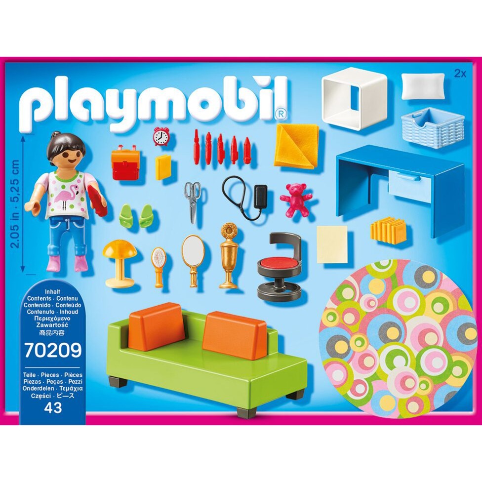PLAYMOBIL Poppenhuis Kinderkamer met Bedbank 70209