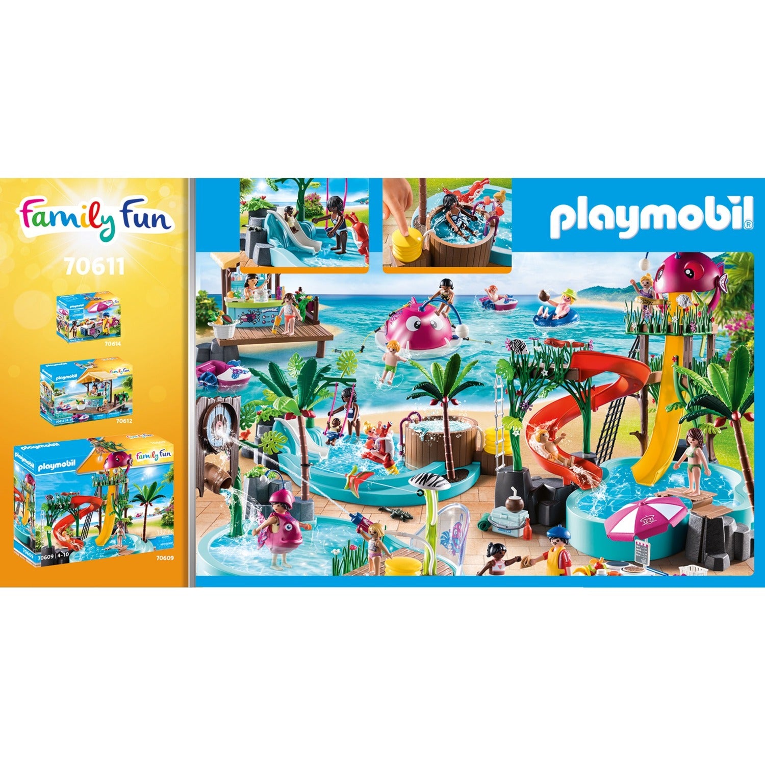 PLAYMOBIL Family Fun Kinderzwembad met Whirlpool 70611