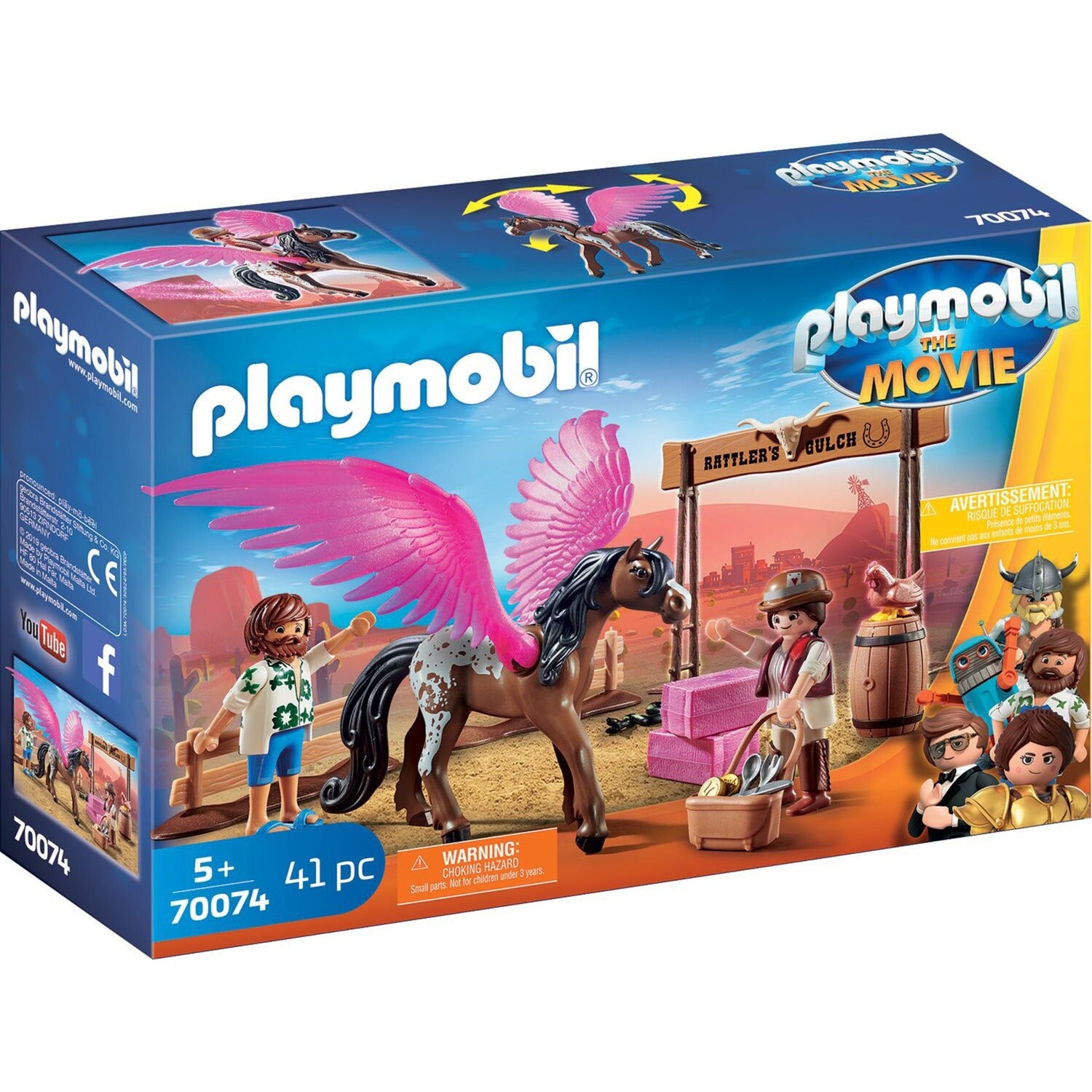 PLAYMOBIL PLAYMOBIL DE FILM Marla en Del met gevleugeld paard