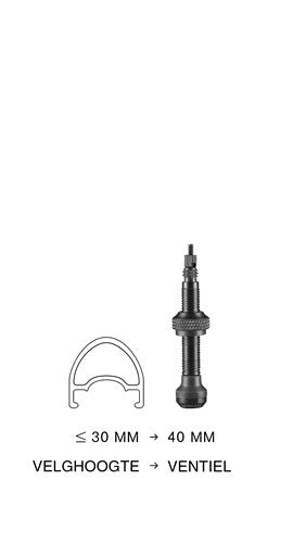 Schwalbe tubeless ventiel sv 40 mm (2 stuks)