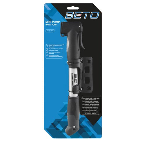 Pompe à vélo Mini Double Headpiece Aluminium 8.5 Bar