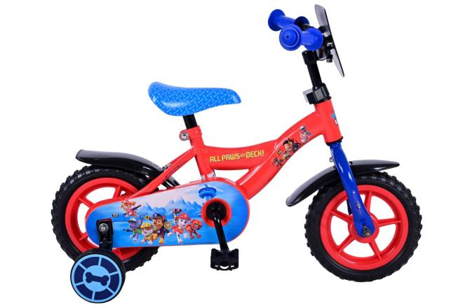 Paw Patrol Kinderfiets - Jongens - 10 inch - Rood Blauw - Doortrapper