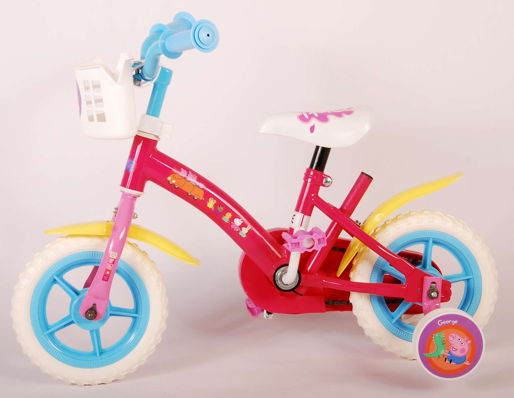 Vélo pour enfants Peppa Pig - Filles - 10 pouces - Rose Bleu - Go-getter
