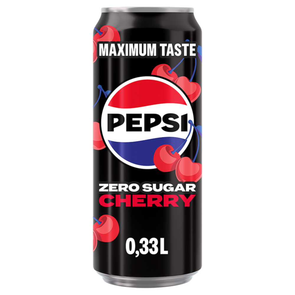 Pepsi zero sugar cherry sleek blik (12x 33 cl)