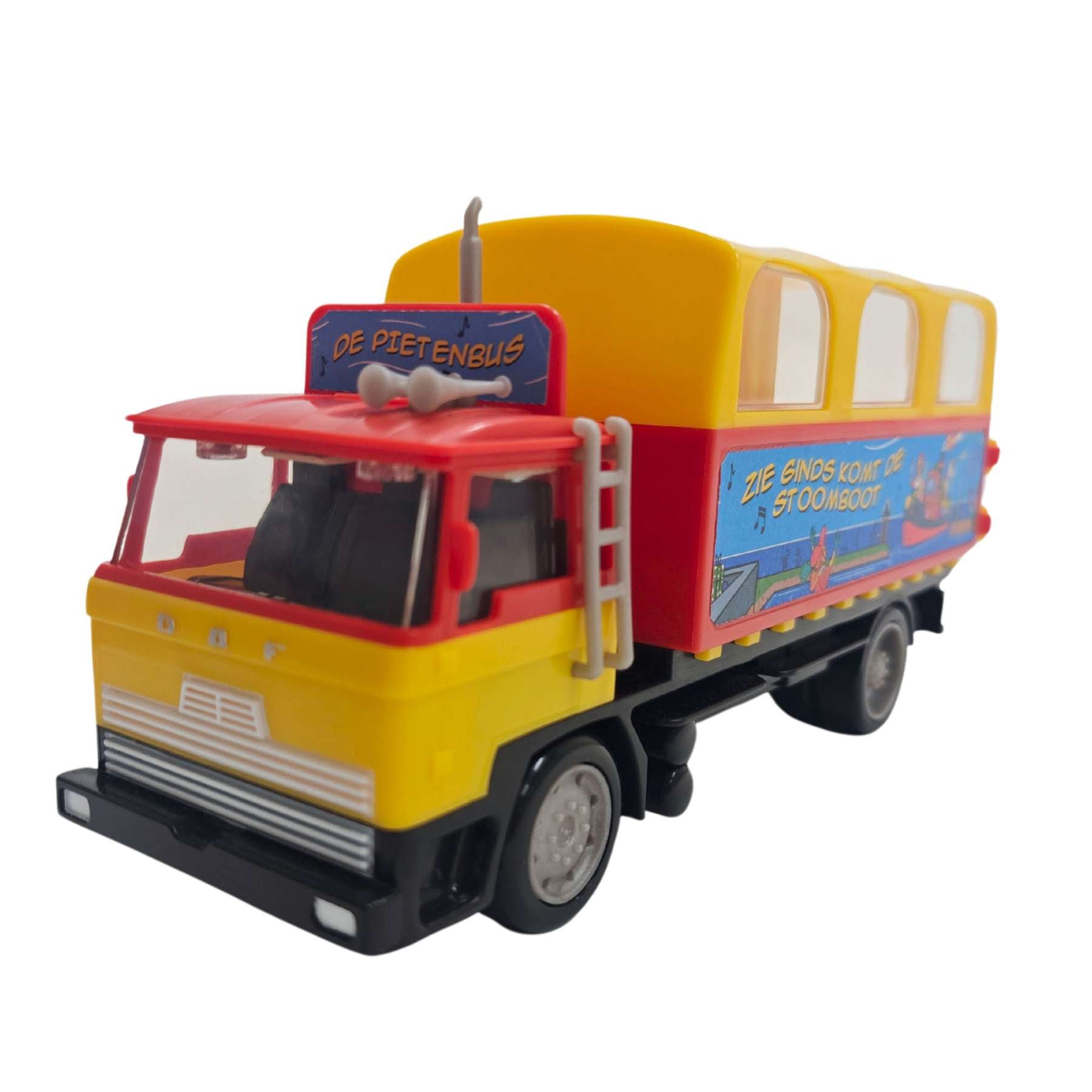 Volare sinterklaas en pietenbus met toetergeluid
