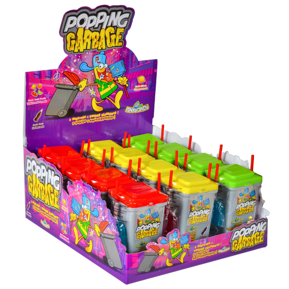 Funny candy popping garbage (12x 40gr)