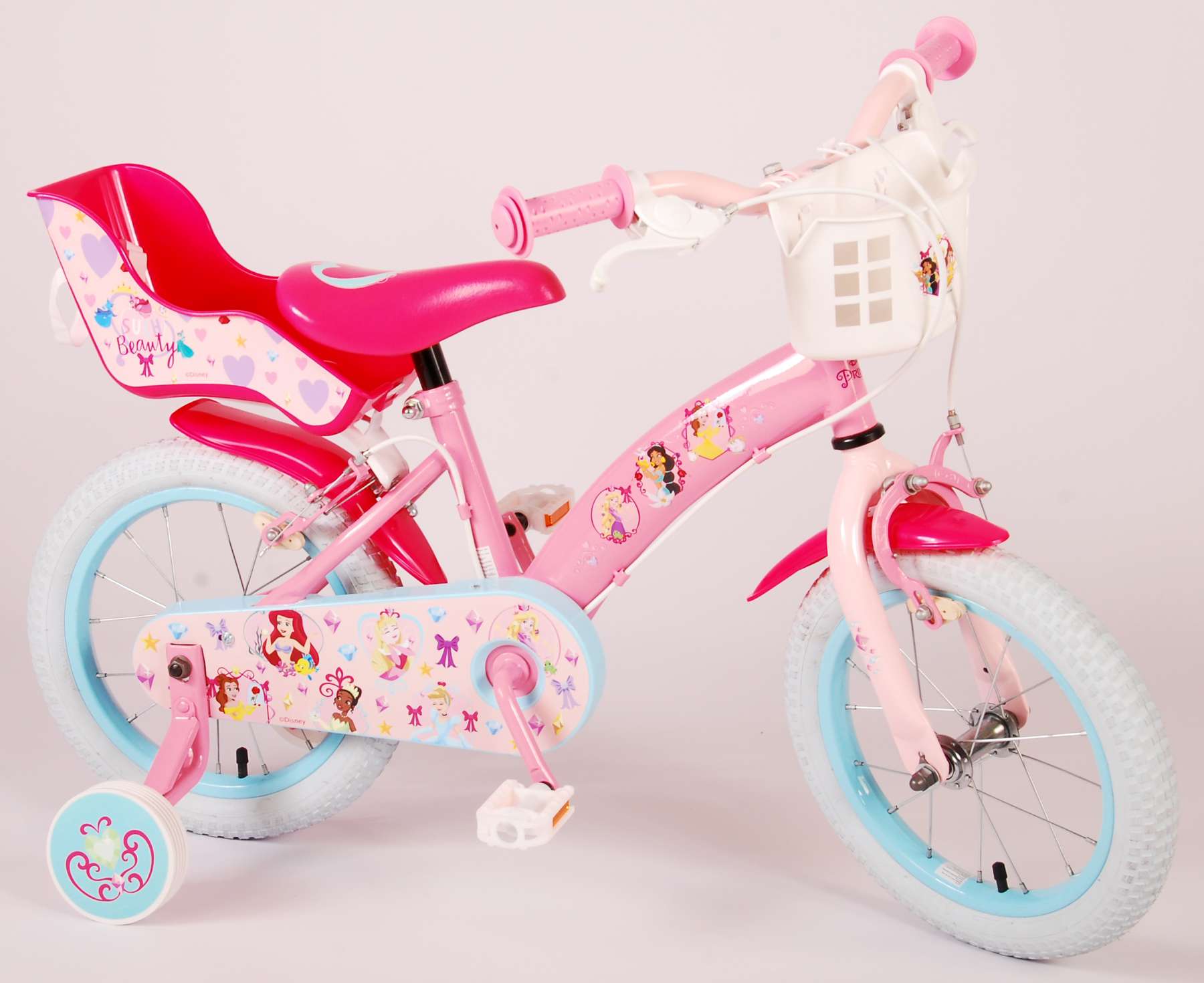 Disney Princess Kinderfiets - Meisjes - 14 inch - Roze - Twee Handremmen