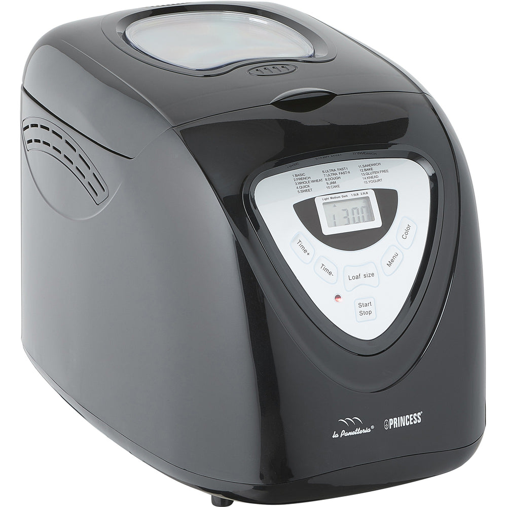 Princess 152009 broodbakmachine (zwart zilver, voor het maken van brood, cake, jam, yoghurt en rijst)