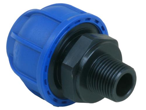 Alusic aluminium koppeling ø25mm - 3 4 buitendraad