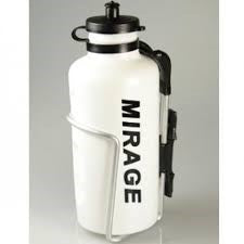 Bouteille d'eau blanche avec support