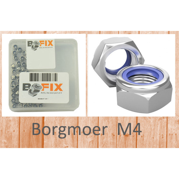 Contre-écrou Bofix M4 galvanisé (50pcs)