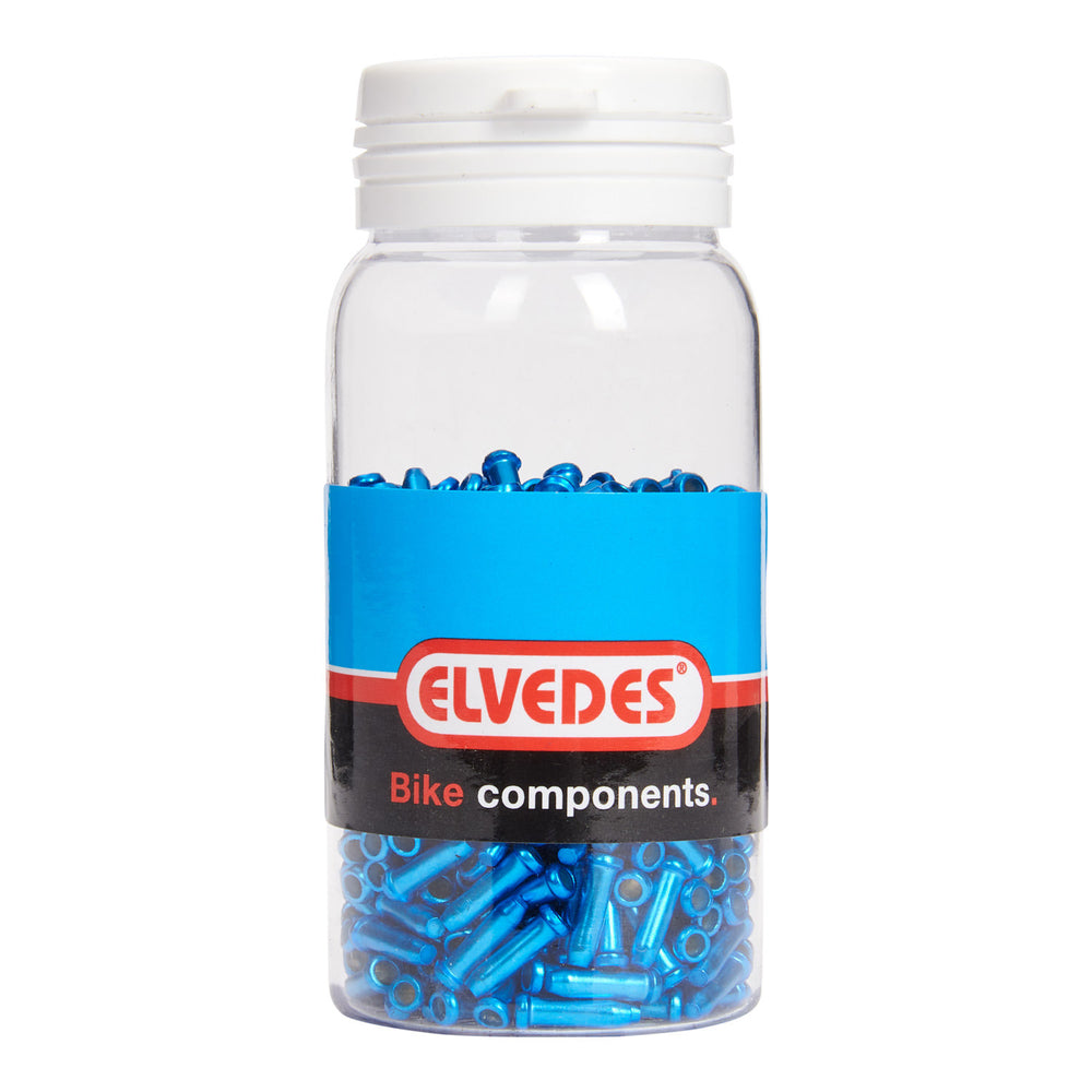 Pot een 500 antirafelnippels 2,3 mm alu blauw